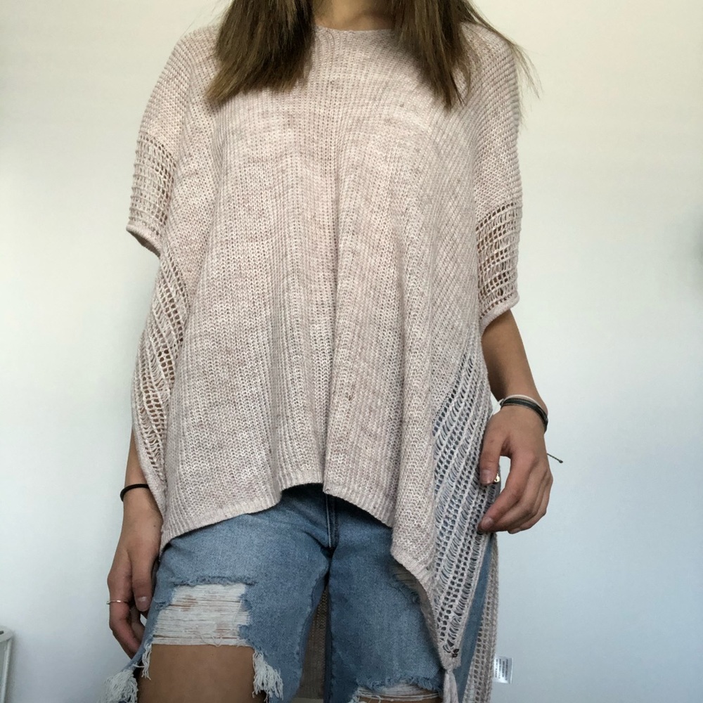 One Grey Day L.A. tasseled flowing knit top